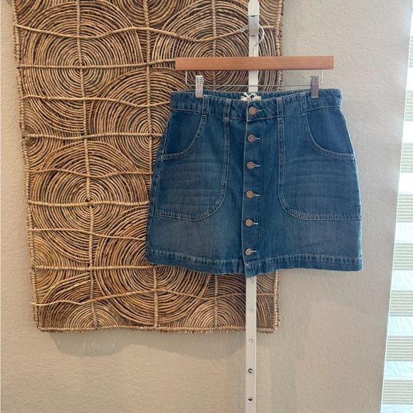 Marine Layer Blue Denim Mini Skirt NWT - Picture 2 of 6
